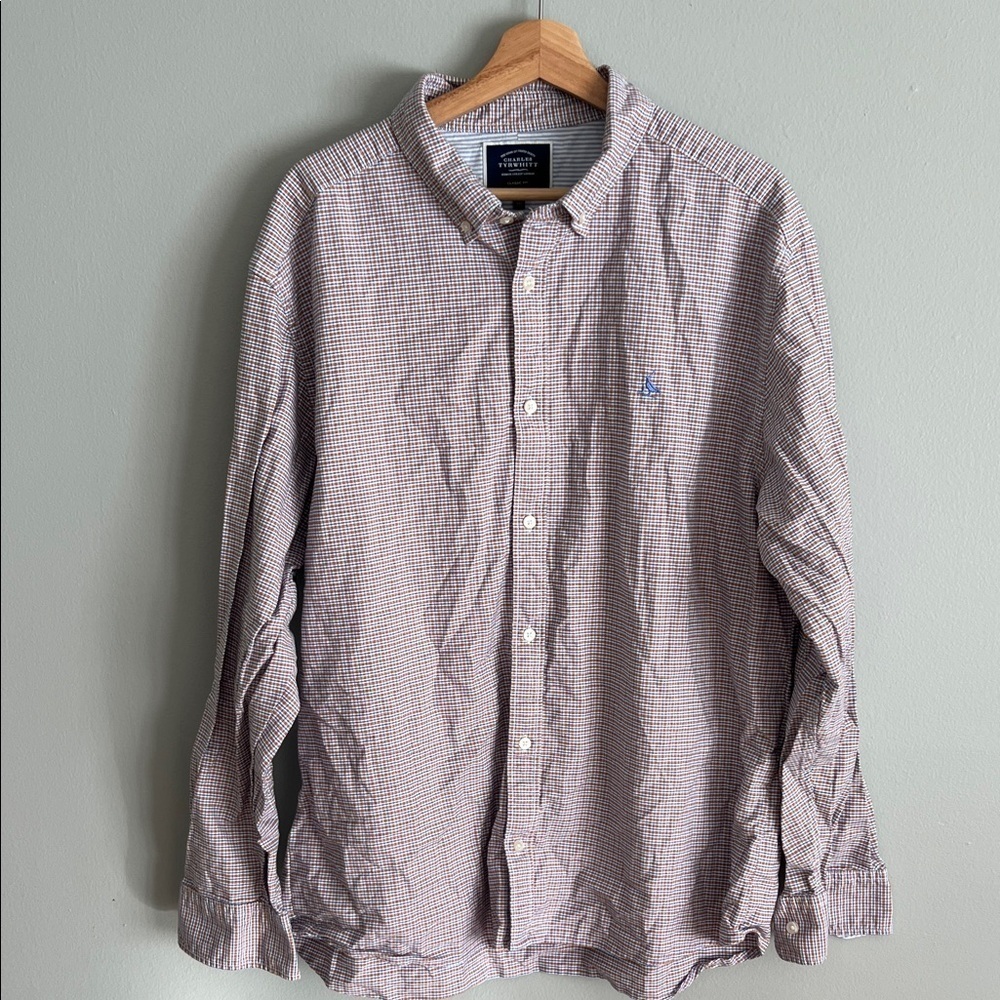 Charles Tyrwhitt Classic Fit Checkered Casual Shirt Button Down Shirt XXL